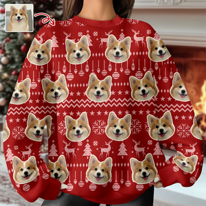 Custom Photo Have A Pawesome Christmas Ugly Sweater TH10 896291