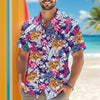 Custom Photo Funny Face Cat Family Hawaii Shirt Summer Gift HA75 892254