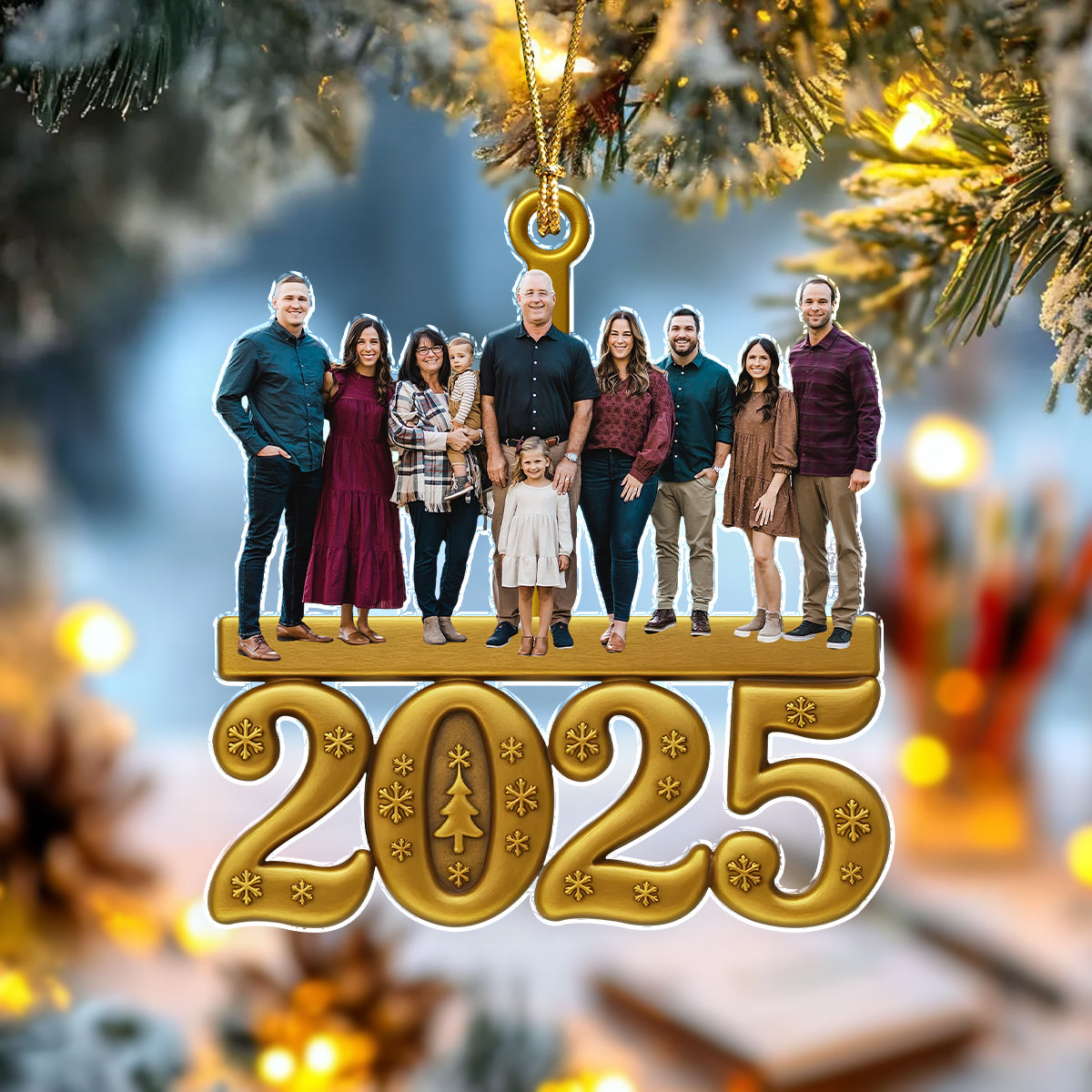 Custom Photo Family Christmas Acrylic Ornament Christmas Tree Decoration HA75 897926