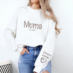 Custom Name Mom And Kid For Mom Sleeve Embroidered Sweatshirt TH10 892757