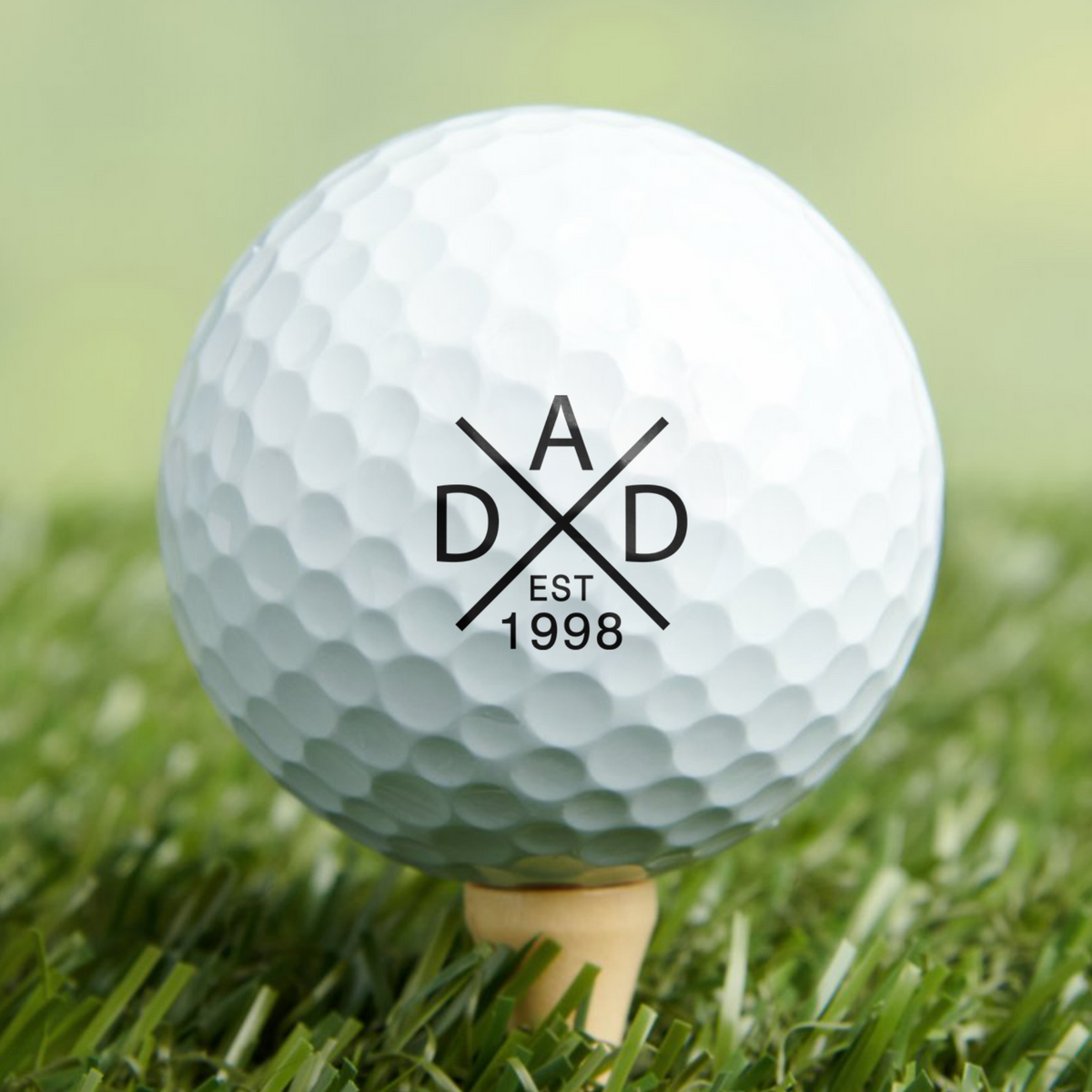 Personalized Dad Est Golf Ball Stamp Box Father's Day Gift for Golfer, Golf Ball Marker HA75 921106