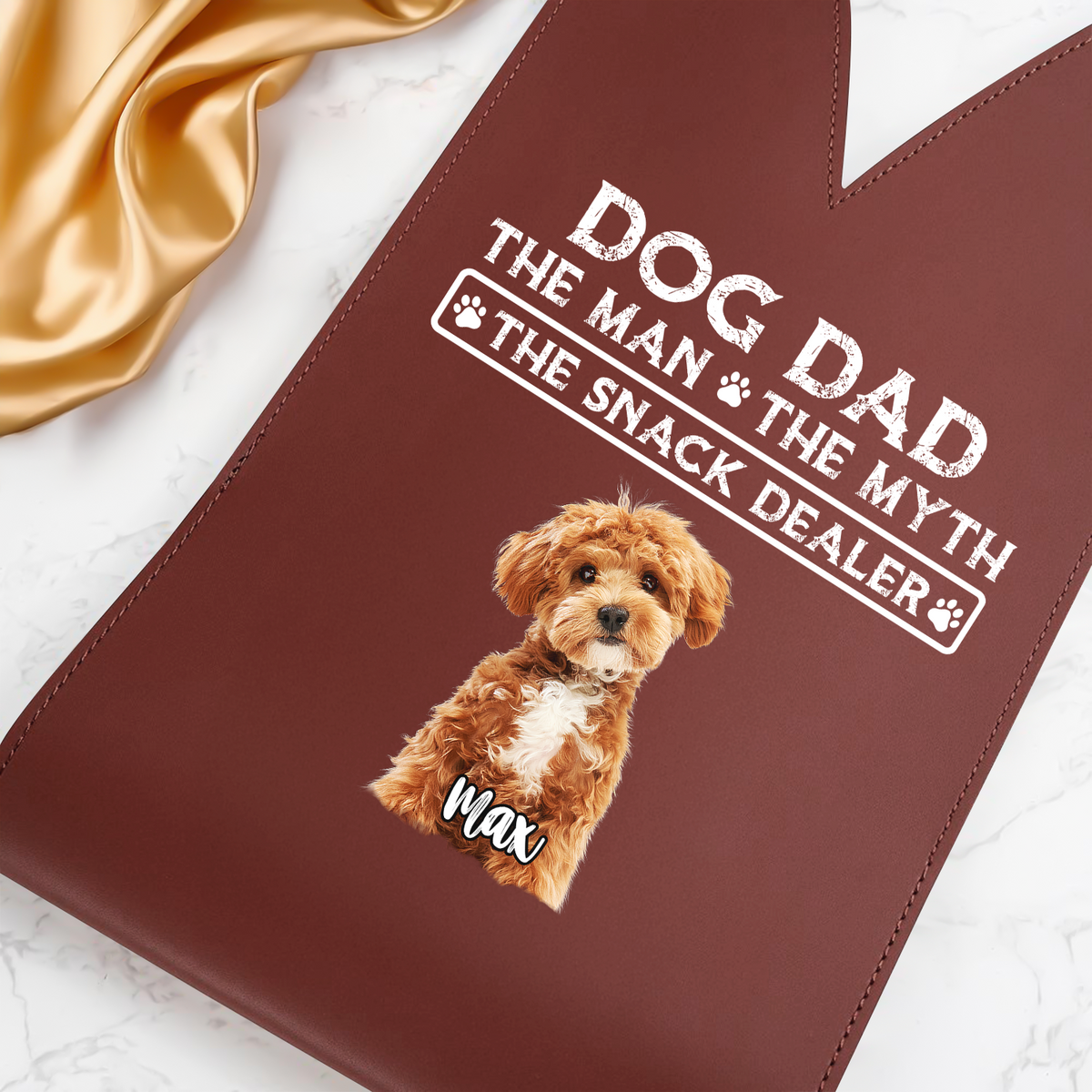 The Man The Myth The Snack Dealer Custom Photo Dog Dad Leather Wine Bag LM32 893875