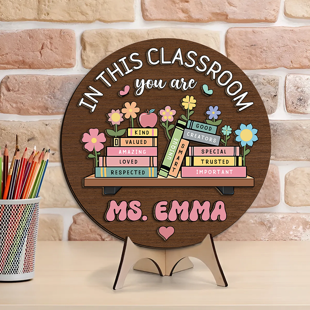 Custom Name In this Classroom You Are Gift For Teacher Layer Doorsign TH10 894141