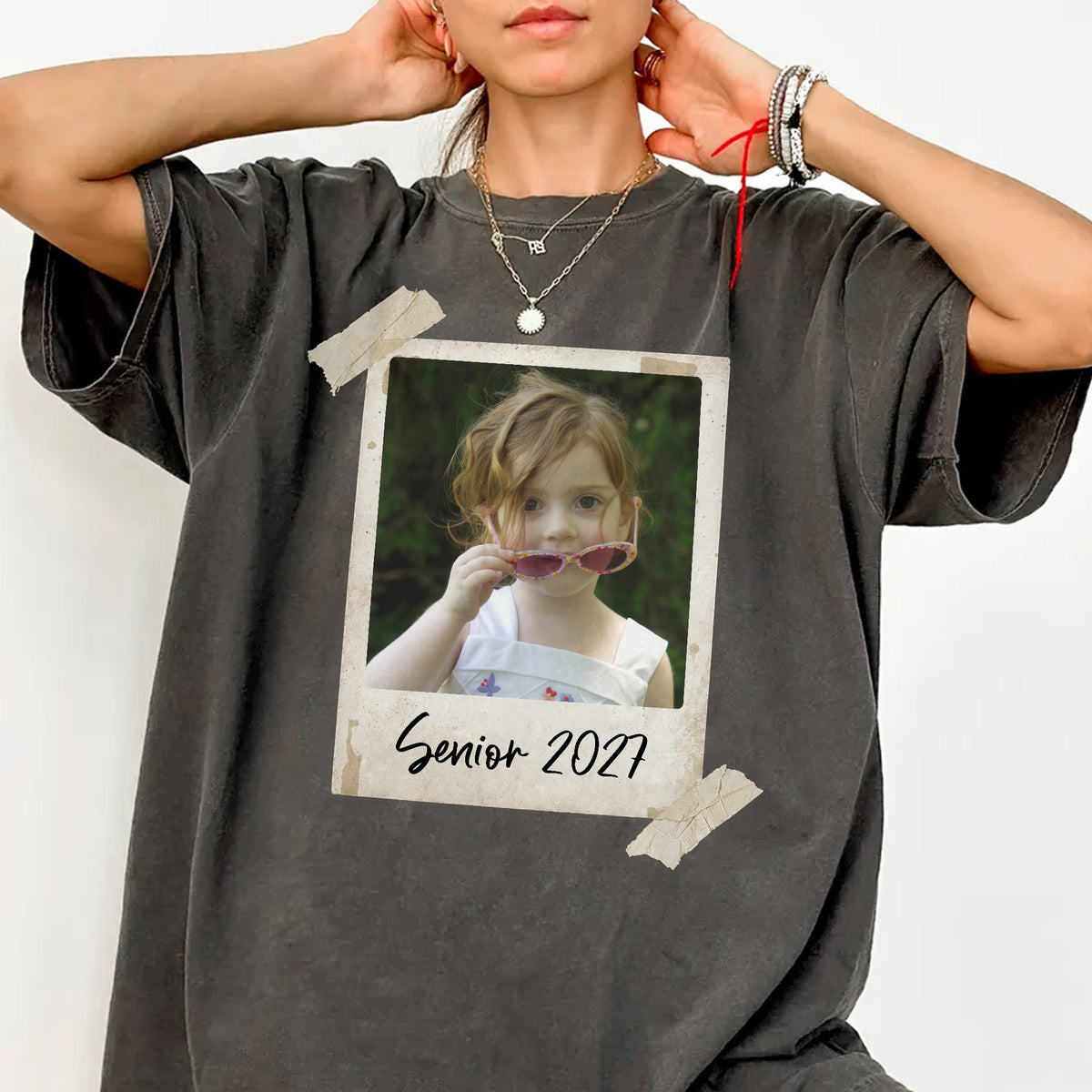 Custom Senior 2027 Photo Comfort Shirt Vintage Polaroid Graduation Gift TH10 170559