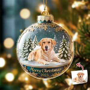 Custom Dog Cat Photo Acrylic Ornament Christmas Gift For Dog Cat Lovers HA75 898378