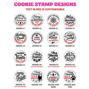 Personalized Family Name We Wish You A Merry Christmas Cookie Stamp LM32 897327