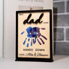 Personalized Hands Down Best Dad Ever 2-Layered Wooden Plaque - Father's Day Gift HO82 902554