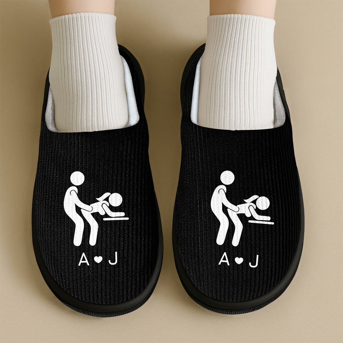 Personalized Funny Adult Slippers - Gift For Husband, Wife, Girlfriend & Boyfriend HA75 922180