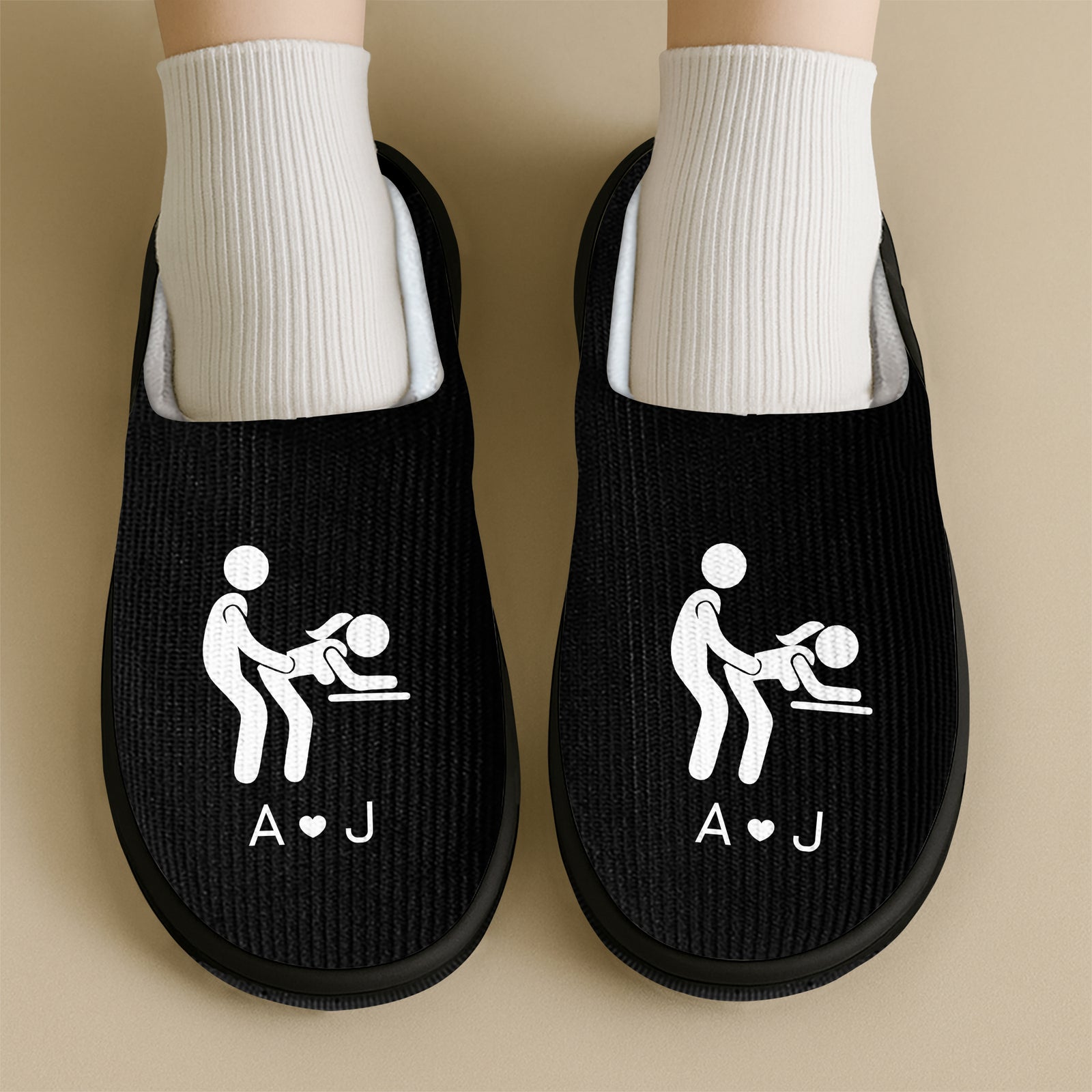 Personalized Funny Adult Slippers - Gift For Husband, Wife, Girlfriend & Boyfriend HA75 922180