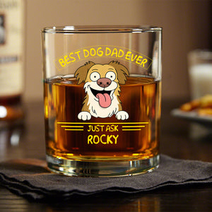Personalized Best Dog Dad/Mom Ever Print Rock Glass Gift For Dog Lovers HO82 893728