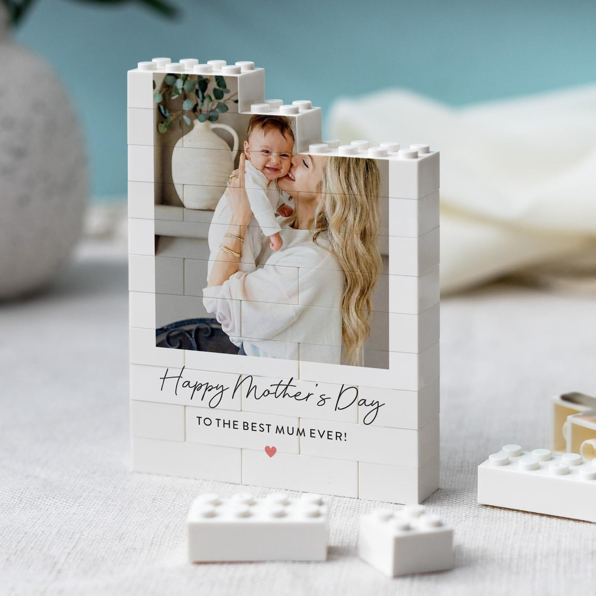 Custom Photo Happy Mother's Day Building Block - Present For New Mums, Unique Photo Keepsake HO82 901746