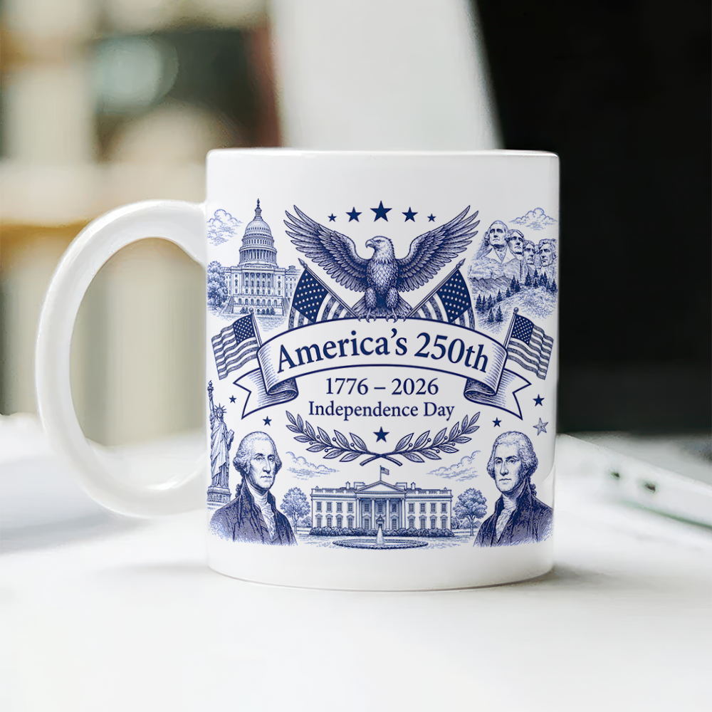 America 250th Anniversary Mug, USA 1776-2026 Patriotic Gift TH10 170187