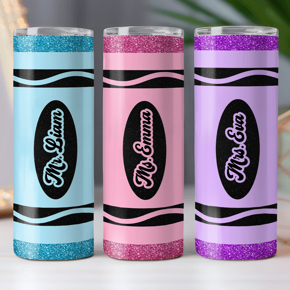 Custom Name Teacher Personalized Skinny Tumbler Gift for Teacher LM32 893741
