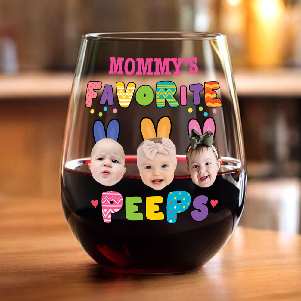 Custom Photo Favorite Peep For Easter Day Wine Glass TH10 892443