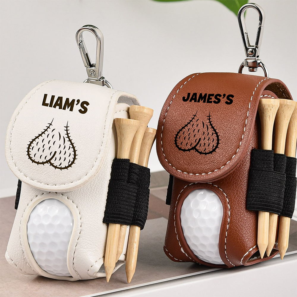 Personalized Golf Leather Golf Ball Bag Golf Gifts for Men, Funny Gift HA75 921294