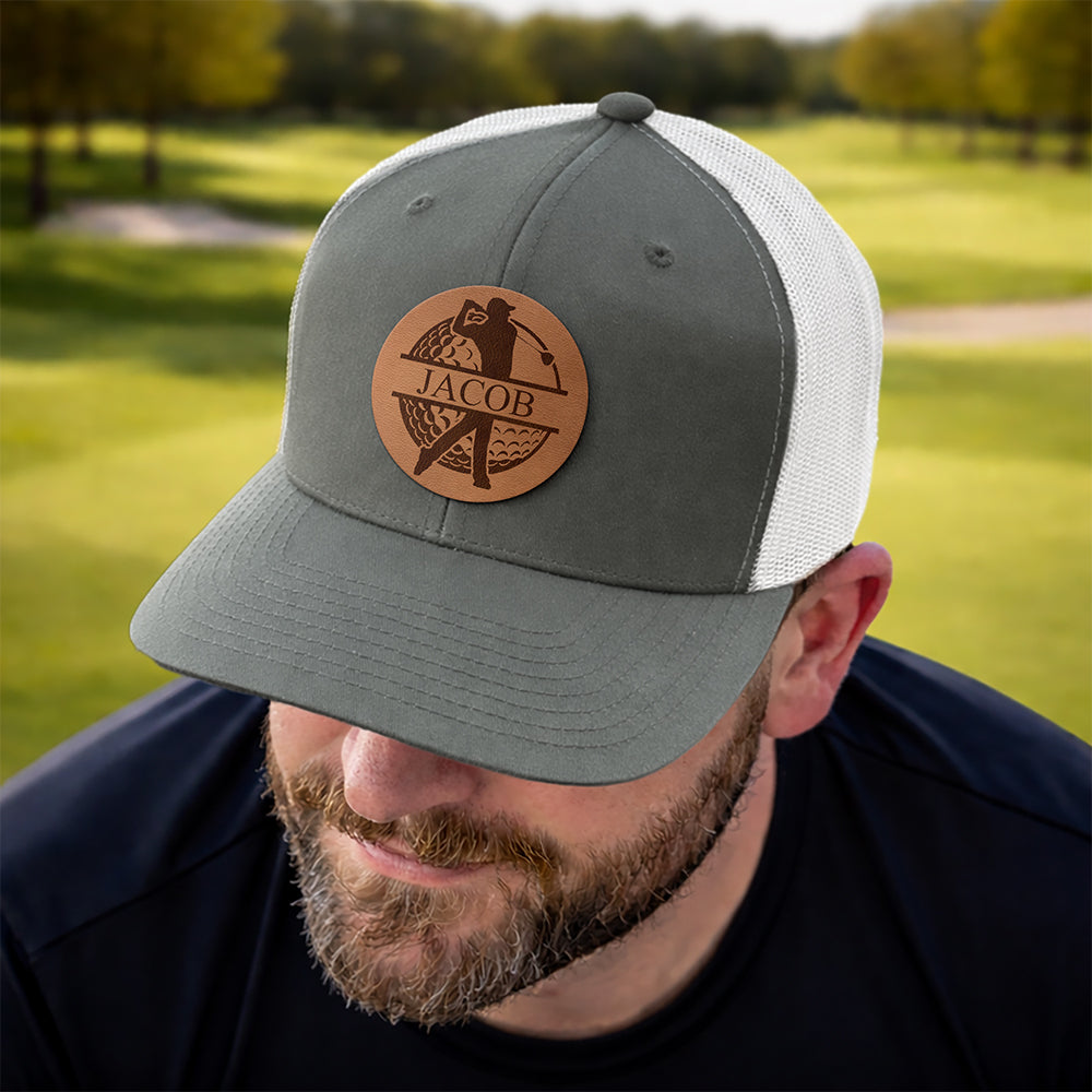 Personalized Golf Leather Patch Hat Gift For Golf Lovers HO82 902328