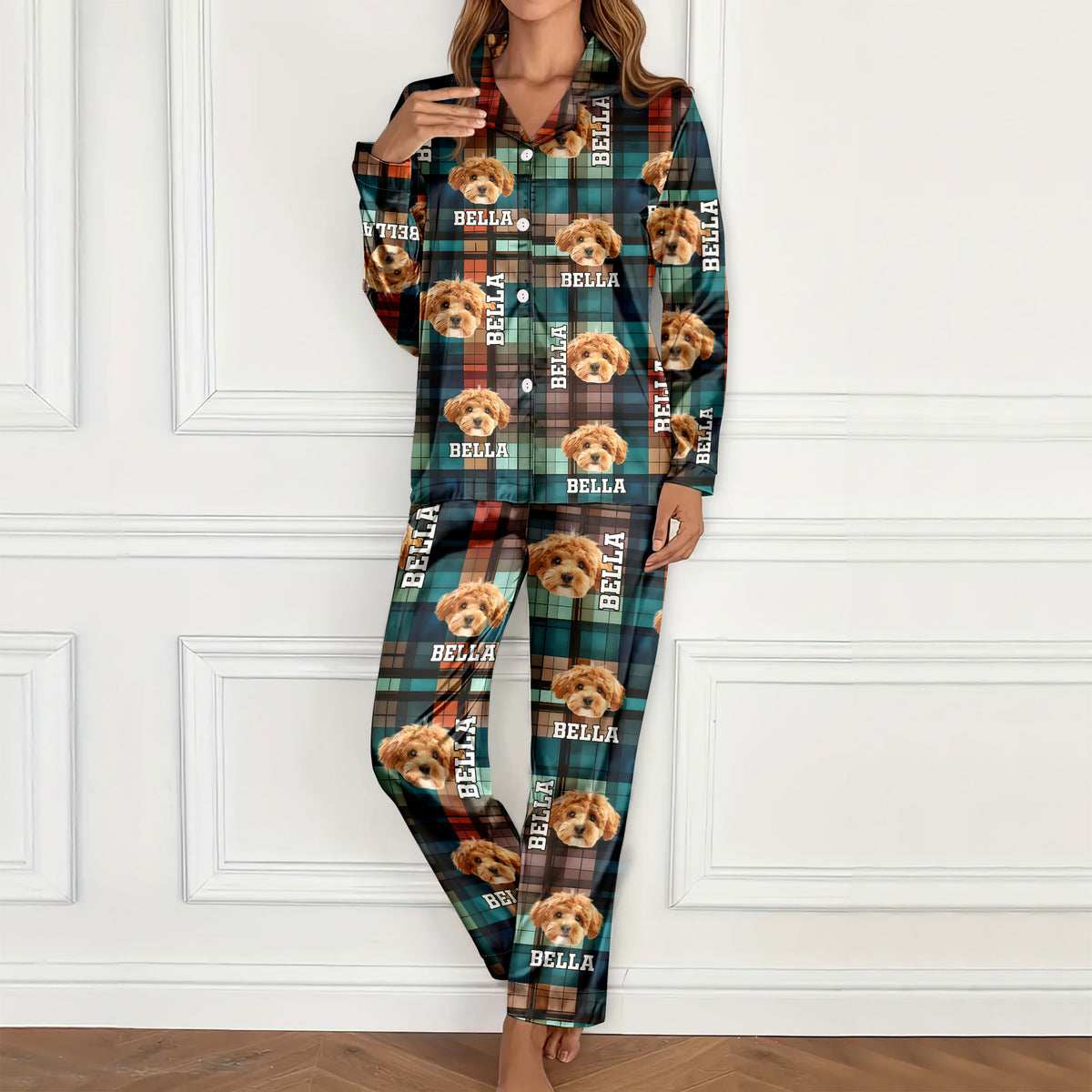 Custom Dog Photo Fluffy Pajamas Gift for Dog Lovers CH07 896268