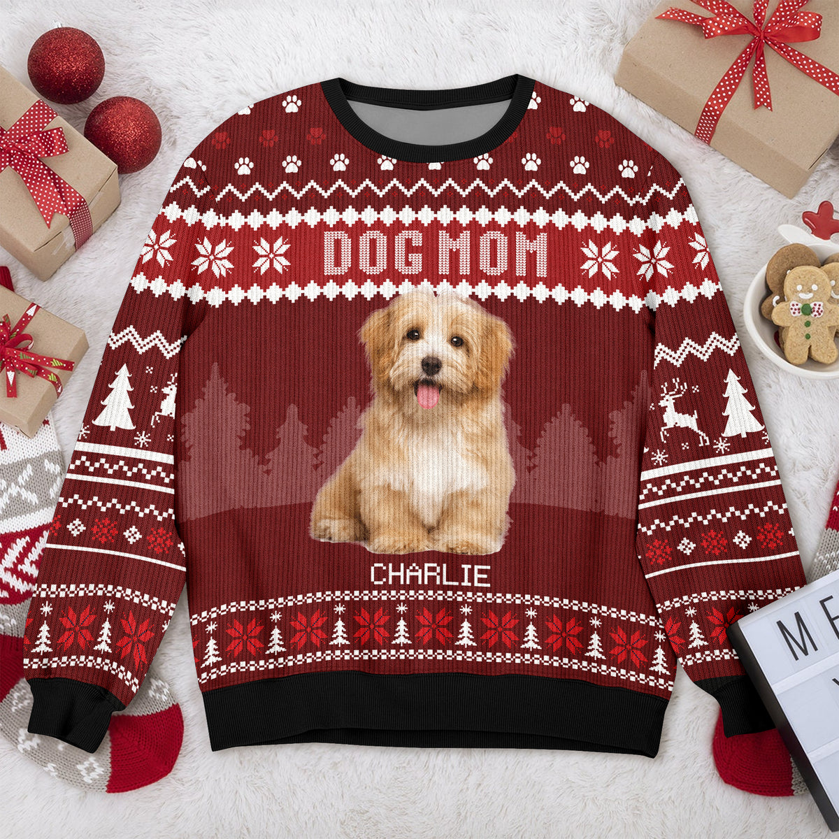 Custom Photo Dog Dad Dog Mom Ugly Sweater HA75 892916
