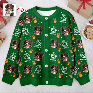 Custom Photo Best Pet Dad Mom Ever - Personalized Ugly Cardigan LM32 897261