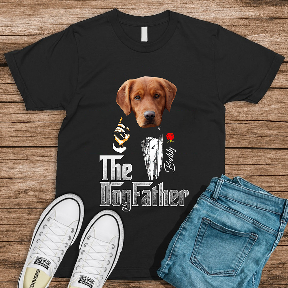 Custom Photo The Dogfather Gentlemen Shirt Personalized Gift For Dog Dad HO82 893862