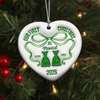 Mr And Mrs Blue - Personalized 3D Inflated Effect Heart Shaped Ceramic Ornament LM32 895379