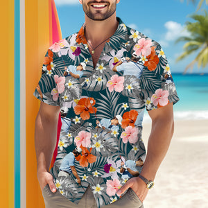 Custom Photo Funny Golfer Face Hawaii Shirt - Personalized Gift for Golfer LM32 897491