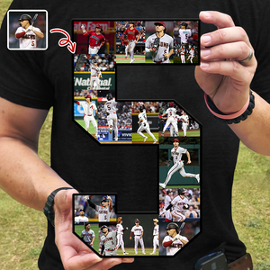 The Photo Collage And Wood Frame For Seniors And Birthdays For Baseball Lover TH10 896521