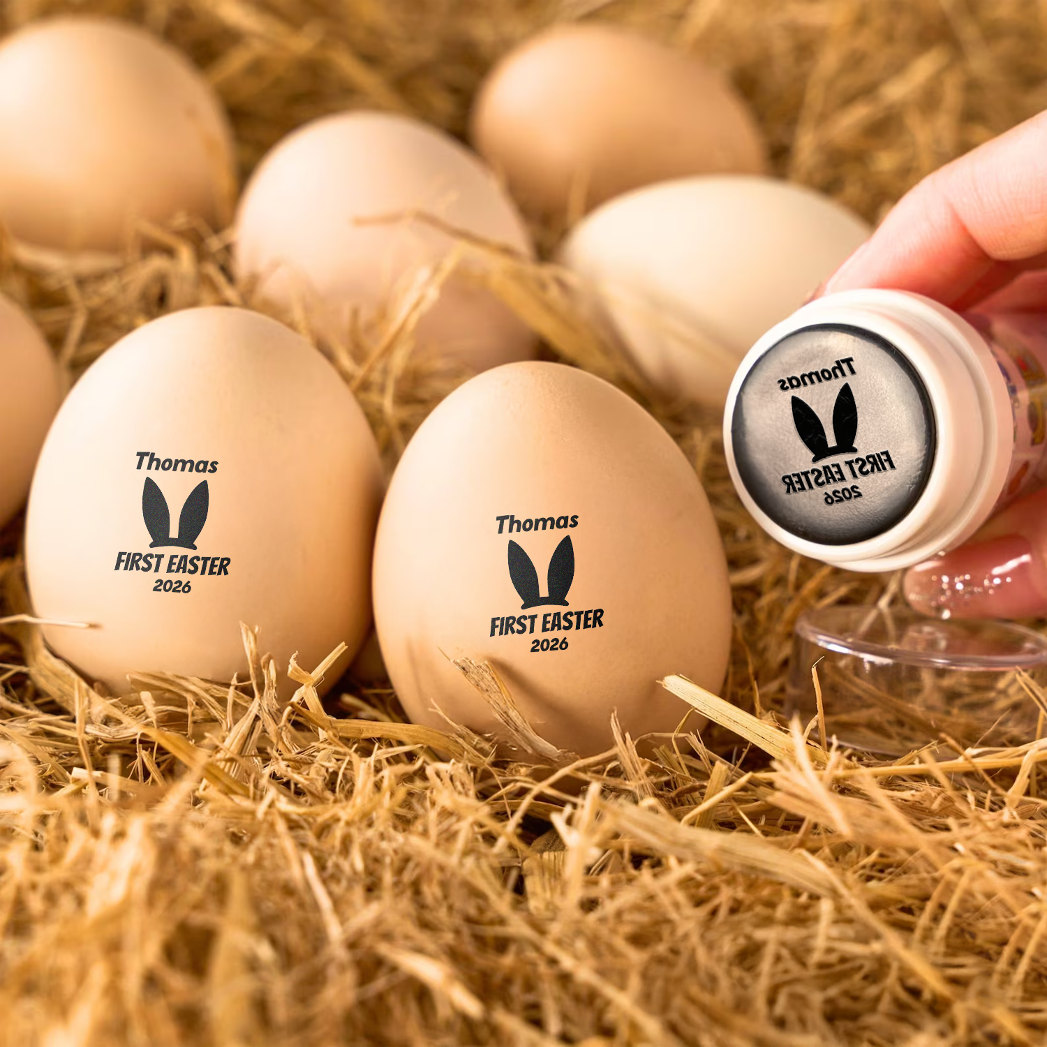 Personalized Name Baby First Easter Egg Stamp Gift For Kids, Easter Gifts LM32 897783