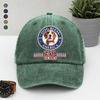 Custom Photo Dog Bless America 250 Years Washed Denim Baseball Cap TH10 896913