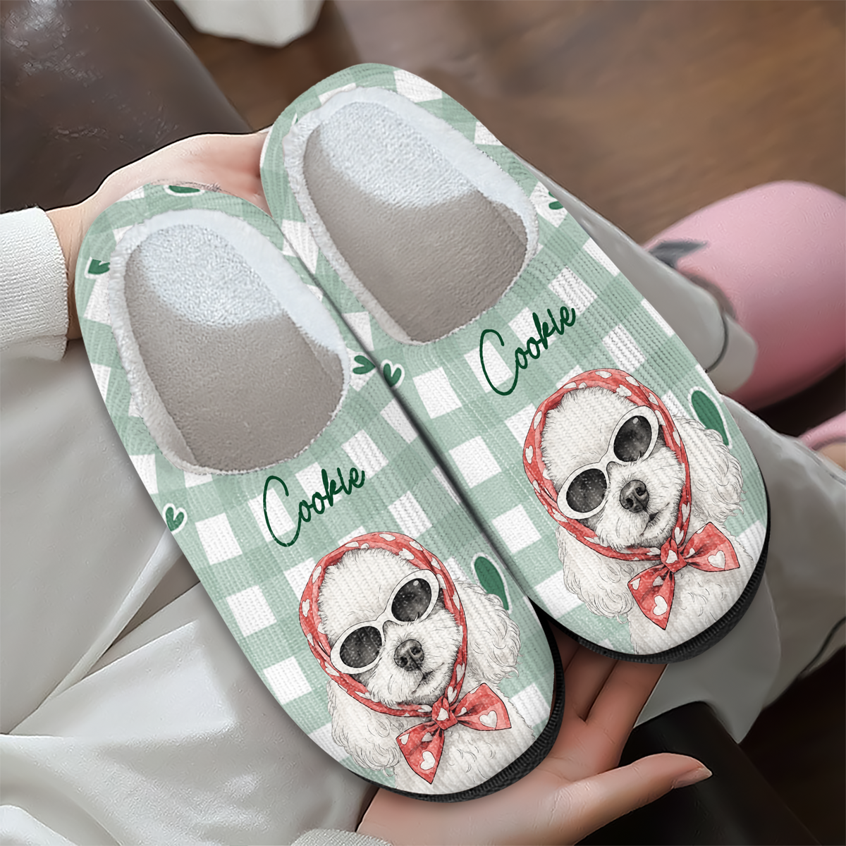 Custom Pet Photo Slippers Cozy Pet Lover Gift for Christmas HO82 903486