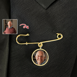 Custom Photo Memorial Boutonniere Lapel Pin Sympathy Keepsake Gift LM32 895539