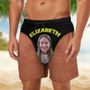Custom Face Photo Men's Swim Trunks, Personalized Name Funny Beach Shorts, Vacation & Pool Party Gift LM32 669501