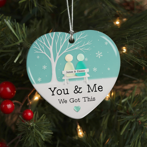 I Want To Grow Old With You Custom Couple Glass See 2D Flat Acrylic Ornament CH07 899868