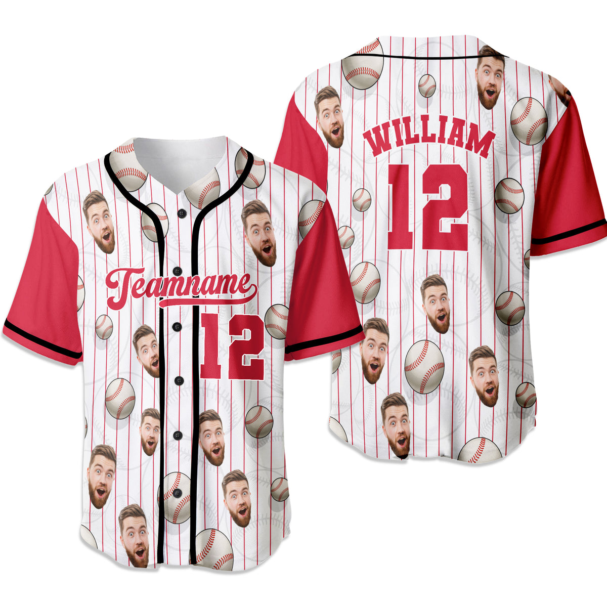 Custom Photo Sport Lovers Baseball Jersey Shirt With Team Name CH07 896178