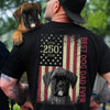 Upload Photo Best Dog Dad Ever, Best Cat Dad Ever Dog Cat Shirt, US Flag Back Shirt HA75 921406