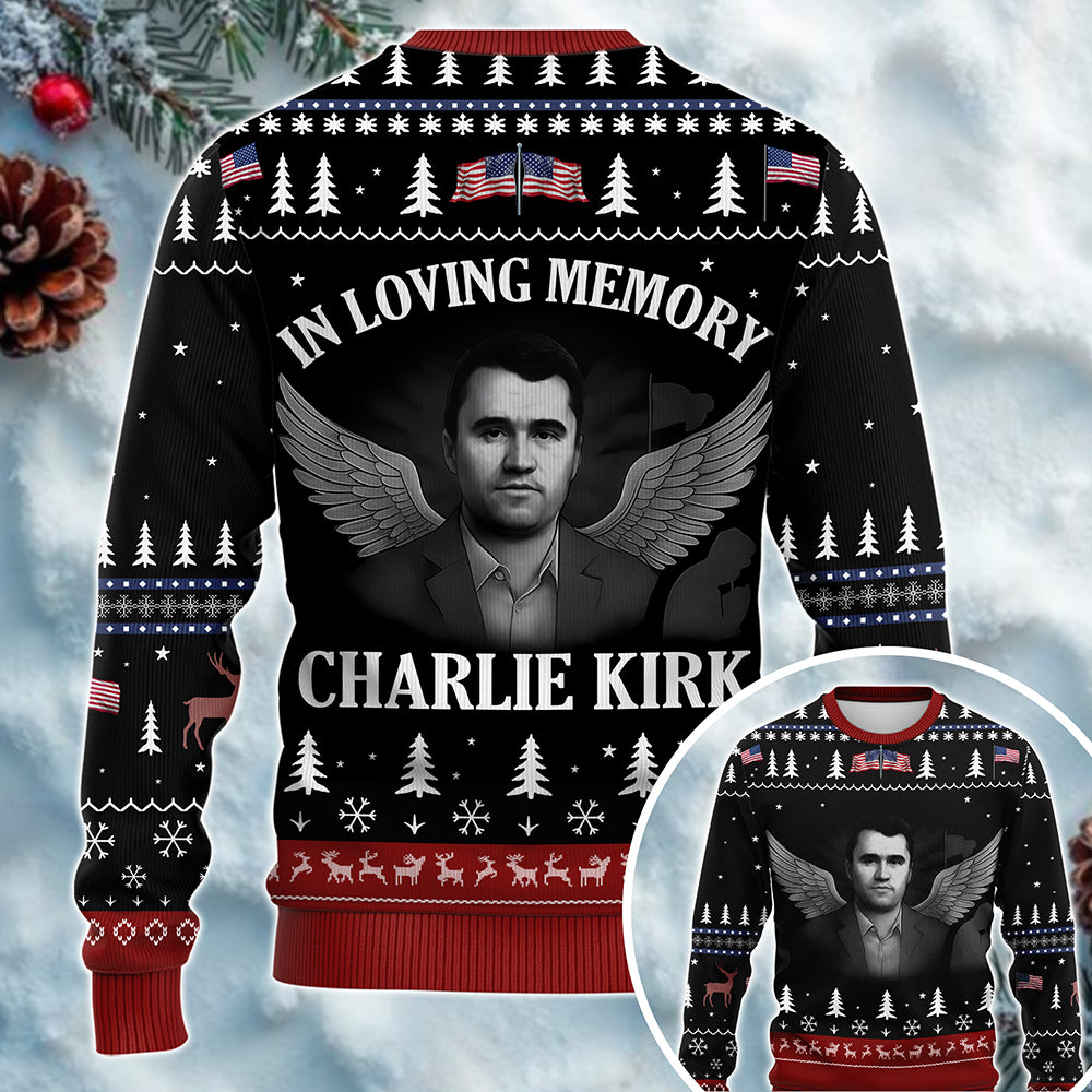 In Love Memory Charlie Kirk Ugly Christmas Sweater HO82 900322