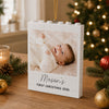 Custom Baby Photo And Name First Christmas Building Blocks Ornament TH10 170817