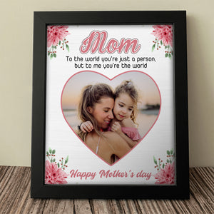 Cutom Photo Mom, To Me You're The Wold Personalized Picture Frame Gift For Mom Grandma CH07 895256