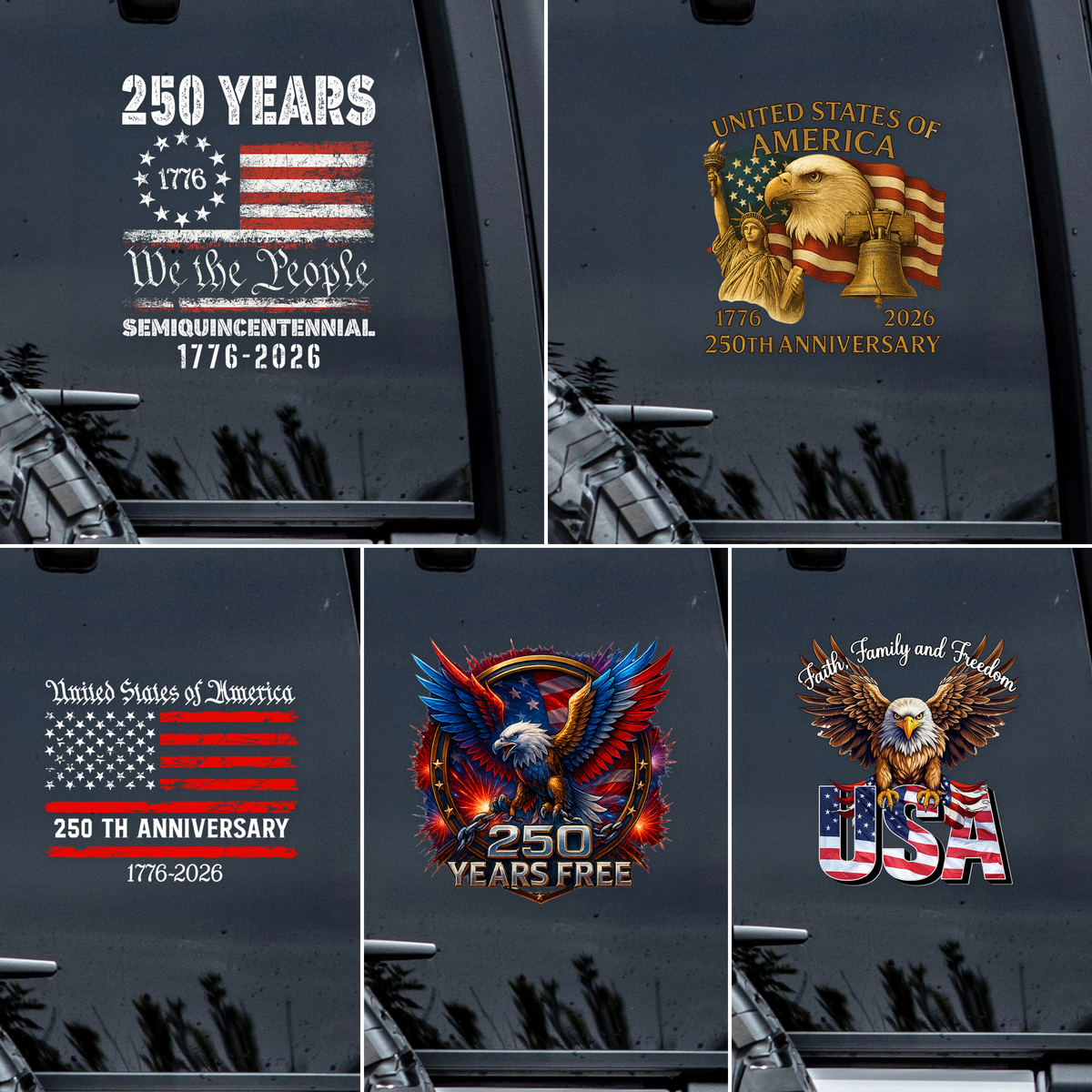 In God We Trust Eagle - Guns Are Just Backup Car Window Decal Sticker LM32 895463