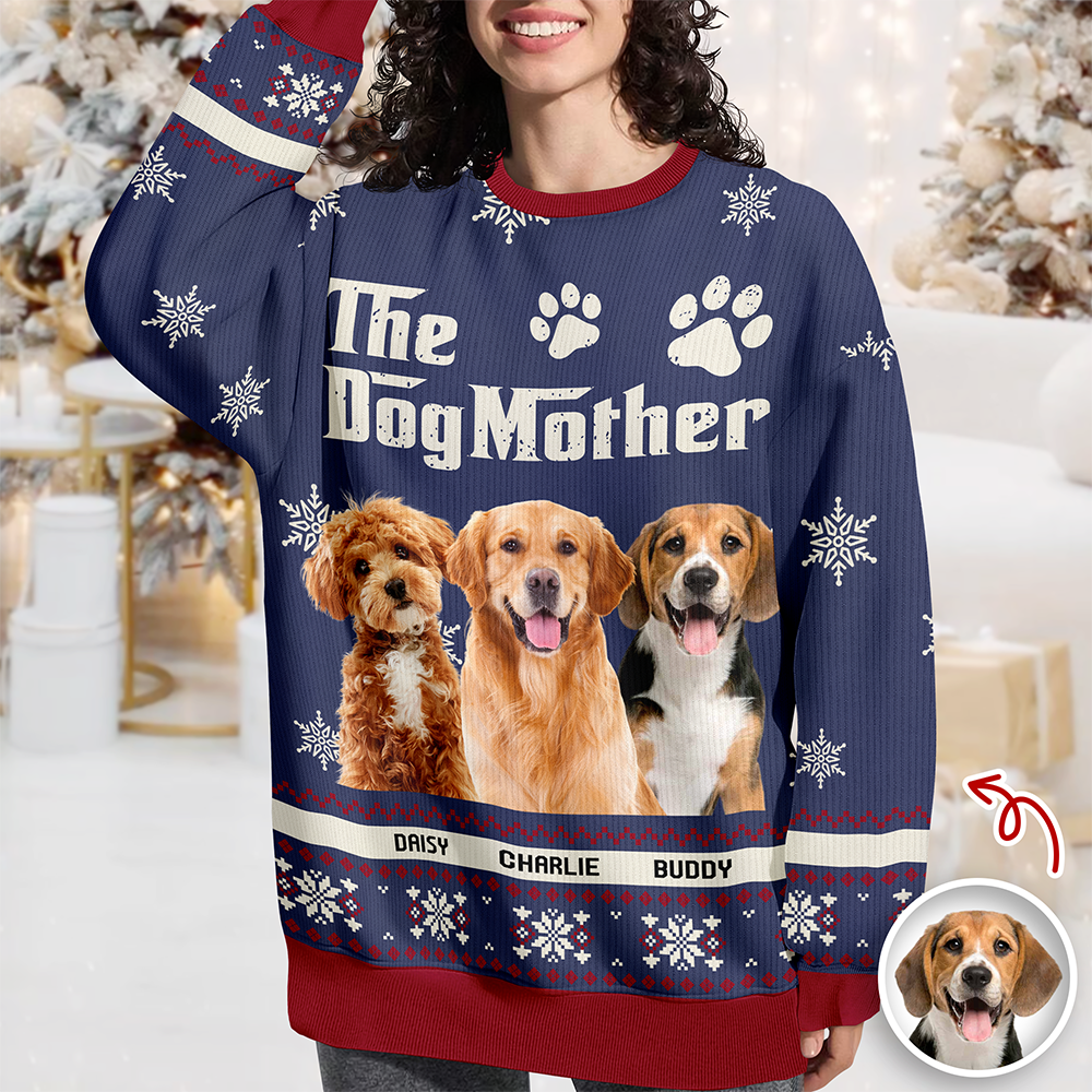 Custom Photo The Dogmother - Personalized Christmas Ugly Sweater CH07 899878