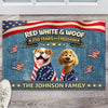 Custom 3D America Dog Red White Woof Doormat – Patriotic 250 Years of Freedom LM32 899221