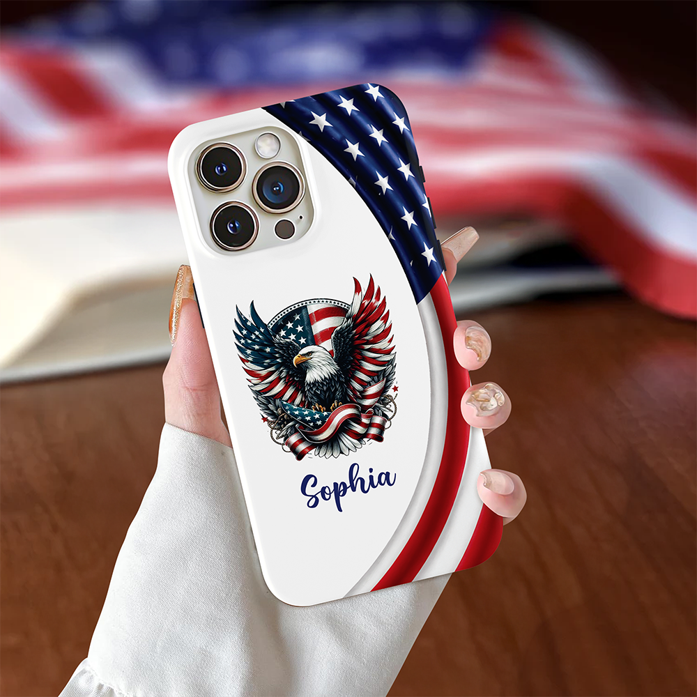 Custom Name American Pride Patriotic Eagle Phone Case HA75 921168