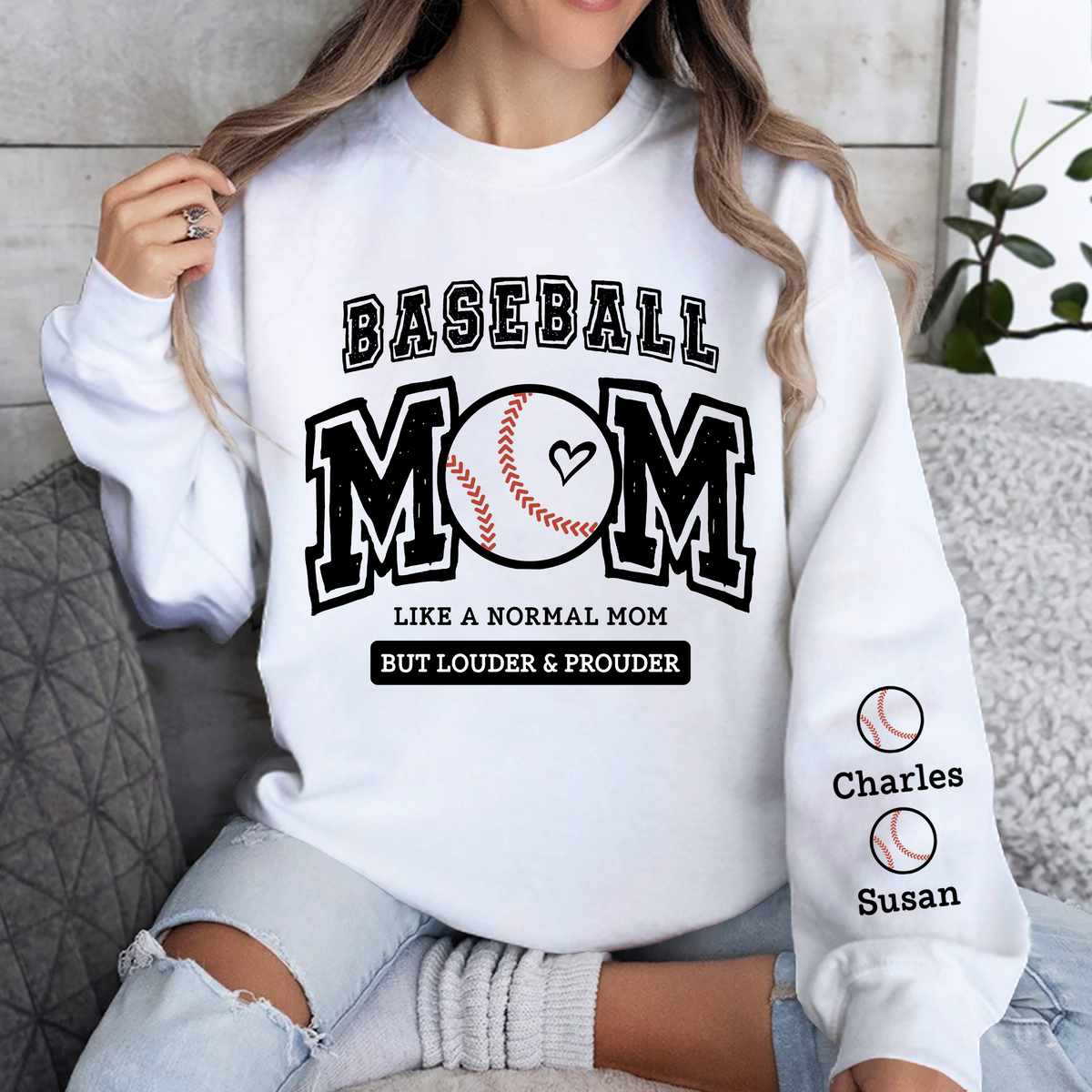 Baseball mama, Loud and Proud Baseball Sweatshirt Personalized Gift For Mother's Day HO82 893644