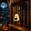 Halloween Ghost Metal Bookshelf Lantern Light Gift for Book Lovers, Reader Gift CH07 180212