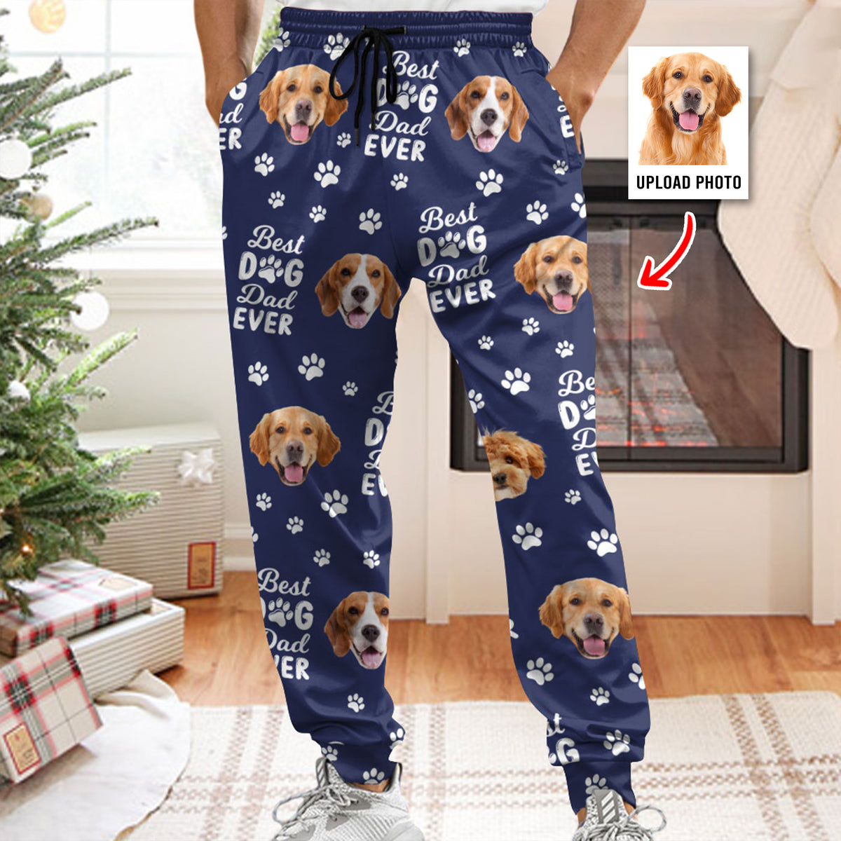 Custom Photo Best Dog Dad Dog Mom Paw Paw - Personalized Sweatpants Gift For Pet Lovers HO82 894380