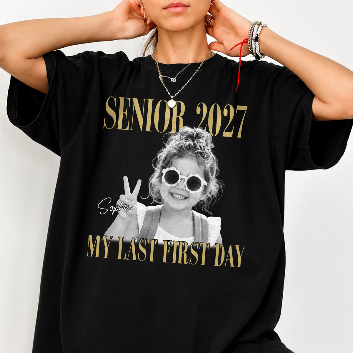 Custom Photo Senior 2027 My Last First Day Comfort Shirt - Personalized Back to School Gift HA75 922058