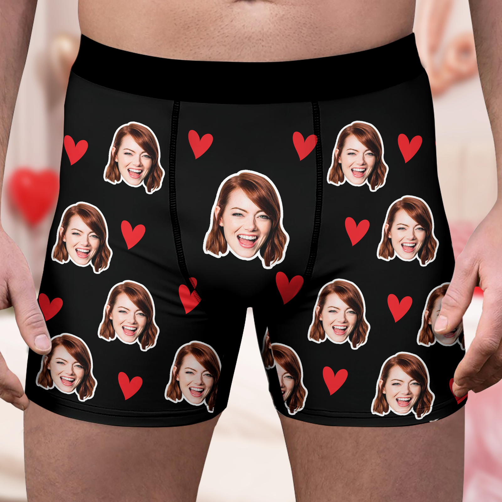 Custom Face Photo Men's Boxer Anniversary Gift for Husband, Funny Boyfriend HO82 900834