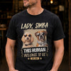 Custom Dog Cat Photo This Human Belong To Us Dark Shirt HO82 902706