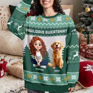 Personalized Pawlidays Sweatshirt Christmas Ugly Sweater TH10 896267