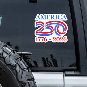 America 250th Birthday 1776 - 2026 Car Window Decal Sticker LM32 895825